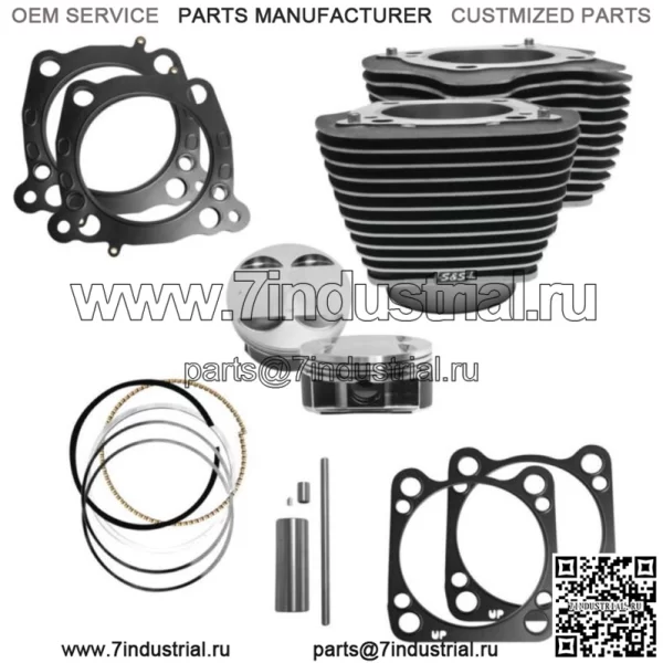 Комплект поршня цилиндра большого диаметра Cycle M8 107 дюймов 124 дюйма Harley Touring Softail 17-20 (для: Harley-Davidson)