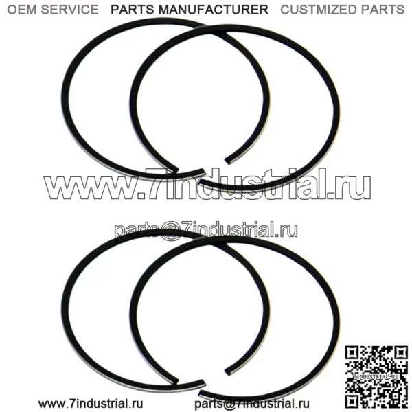 2 комплекта поршневых колец увеличенного диаметра .060 Hi Comp для Yamaha Banshee 350 65,5 мм