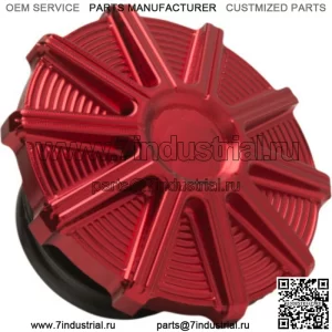 Red, винт заготовки калибра 10, вентилируемая крышка бензобака Harley Big Twin XL 96+ (для: Harley-Davidson)
