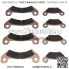 (2) Передняя и задняя тормозная колодка для A3 T Military 4x4 HPX615E HPX815E John Deere Gator