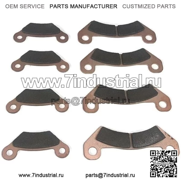 (2) Передняя и задняя тормозная колодка для A3 T Military 4x4 HPX615E HPX815E John Deere Gator - Image 3