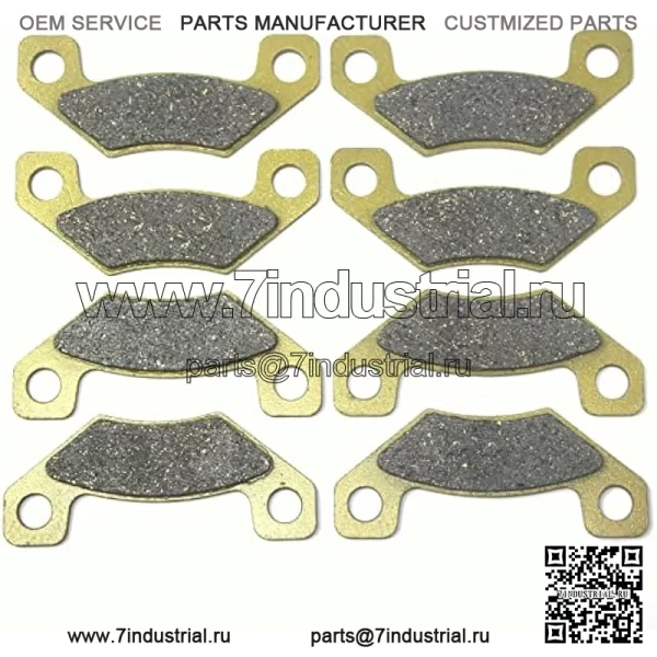 Передние и задние тормозные колодки для John Deere TX Gator Utility Turf 4PX Gator 9345 2004-2005 - HPX Gator 9446 2004-2008 - 4x2 4x4 Petrol Trail 2010-2011 - SN040000 2010 FA398FR MC0420