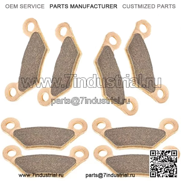 4 передние и задние тормозные колодки, совместимые с John Deere Tx Gator/Tx Turf Gator после 050000