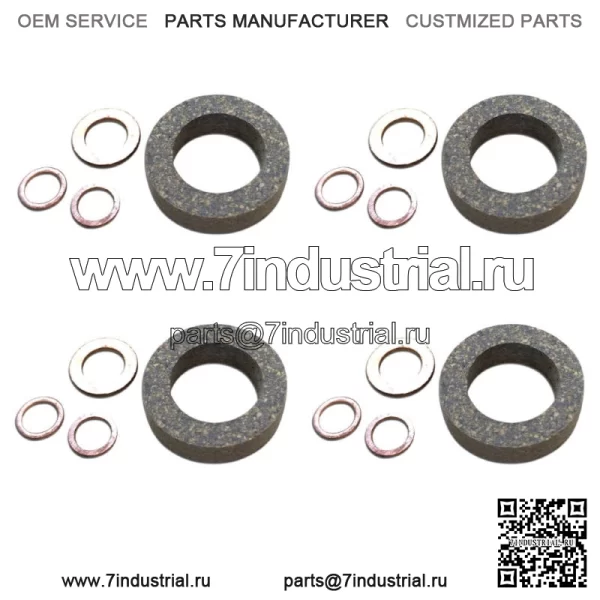 C5NE9F596A Комплект уплотнений форсунки, набор из 4 штук, подходит для Ford 5000, 535, 5600, 6600, 6710, 7610.