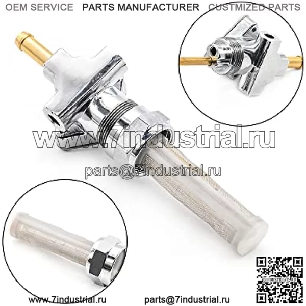 Onegercn 1975-2006 Harley Davidson 22 мм с фильтром Petcock ПРЯМОЙ ВЫПУСК Топливный запорный клапан — для использования с топливным шлангом с внутренним диаметром 1/4 дюйма — заменяет деталь HD № 62168-81 - Image 5
