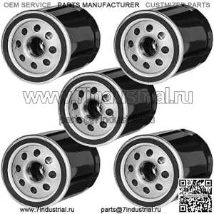 Сменный 5 шт. масляный фильтр для Kawasaki 49065-2057 49065-2062 49065-7010 49065-2078 John Deere AM101001 AM101054 AM105172 подходит для двигателя FH381-721V FH601-770D FJ180V Z925A Z930A