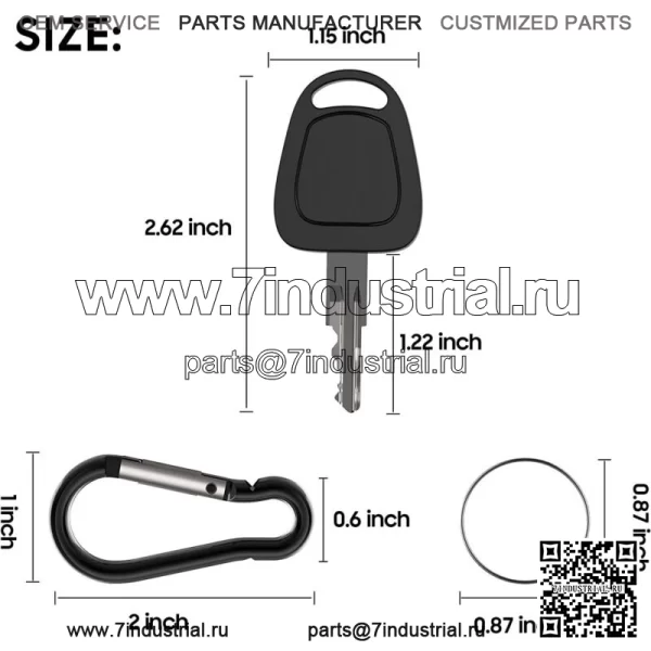 Ключ зажигания для гольф-кара из 2 предметов для медалиста EZGO TXT RXV 1982-up G&E 17063-G1 - Image 2