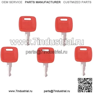 Ключ зажигания 5 шт. RE183935 RE71557 Совместим с трактором John Deere 110 TLB 3120 3203 3320 3520 3720 4105 4120 4210 4310 4320 4410 4510 4520 4610 4710 5045D 5045 Е 5055D 5055E 5101E 5103