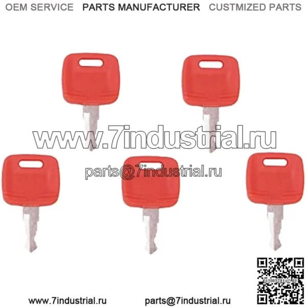 Ключ зажигания 5 шт. RE183935 RE71557 Совместим с трактором John Deere 110 TLB 3120 3203 3320 3520 3720 4105 4120 4210 4310 4320 4410 4510 4520 4610 4710 5045D 5045 Е 5055D 5055E 5101E 5103