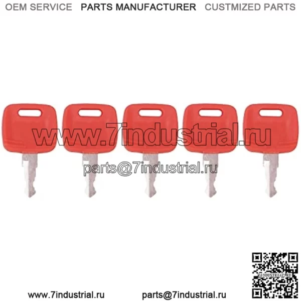 Ключ зажигания 5 шт. RE183935 RE71557 Совместим с трактором John Deere 110 TLB 3120 3203 3320 3520 3720 4105 4120 4210 4310 4320 4410 4510 4520 4610 4710 5045D 5045 Е 5055D 5055E 5101E 5103 - Image 2