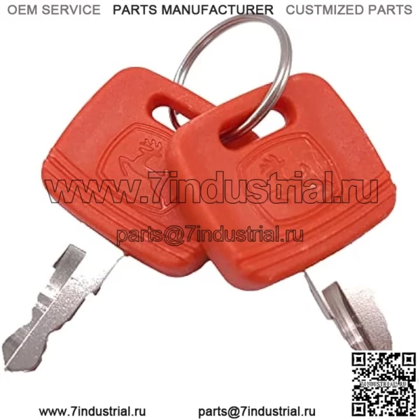 RE183935 RE71557 Ключ зажигания подходит для трактора John Deere Heavy Equipment 2032R 2038R 3120 3320 3720 4044 4210 4320 4310 4510 4710 5103 5203 5320 4 шт. - Image 2