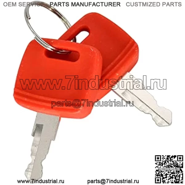 Ключ зажигания RE183935 RE71557, 2 шт., совместим с трактором John Deere 3120 3320 3720 4210 4320 4510 4710 5045E 5103 5203 7130 7230 (6NBB41T54V51105QRMKVOV5O) - Image 2