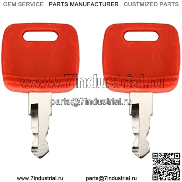 Ключ зажигания RE183935 RE71557, 2 шт., совместим с трактором John Deere 3120 3320 3720 4210 4320 4510 4710 5045E 5103 5203 7130 7230 (6NBB41T54V51105QRMKVOV5O) - Image 3