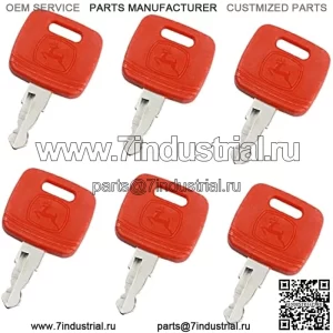 Ключ зажигания RE183935 RE71557 Замена ключа для трактора J-OHN Deere 2038R 5320 3120 3320 3720 4210 4320 4510 4710 5045E 5103 5203 7130 7230 8330 7810 9510 и 4730( Упаковка из 6)