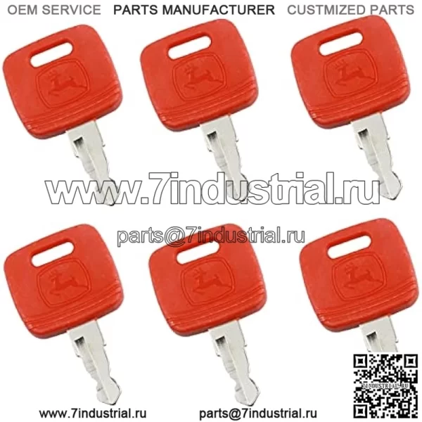 Ключ зажигания RE183935 RE71557 Замена ключа для трактора J-OHN Deere 2038R 5320 3120 3320 3720 4210 4320 4510 4710 5045E 5103 5203 7130 7230 8330 7810 9510 и 4730( Упаковка из 6) - Image 4