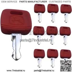 RE183935 Ключ зажигания, совместимый с трактором John Deere — RE71557 Ключи зажигания трактора подходят для сельскохозяйственного трактора John Deere 3033R 3320 5525 5045 3120 9400, ключи 10 шт. замена (RE183935)