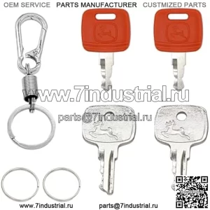 4 шт. RE183935 AR51481 ключи зажигания, набор ключей для тяжелого оборудования, пригодный для оборудования John Deere, заменяет AT195302 RE71557