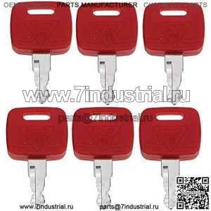 6X ключ зажигания для тяжелого оборудования RE183935 RE71557, совместимый с трактором John Deere