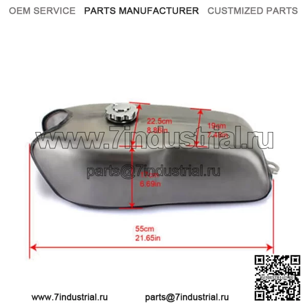 Топливный бак мотоцикла из нержавеющей стали RD50 - Image 5