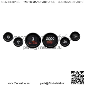 Dakota Digital Black Dresser MLX 6 Gauge Kit Upgrade 04-13 Harley Touring (Для: Harley-Davidson)