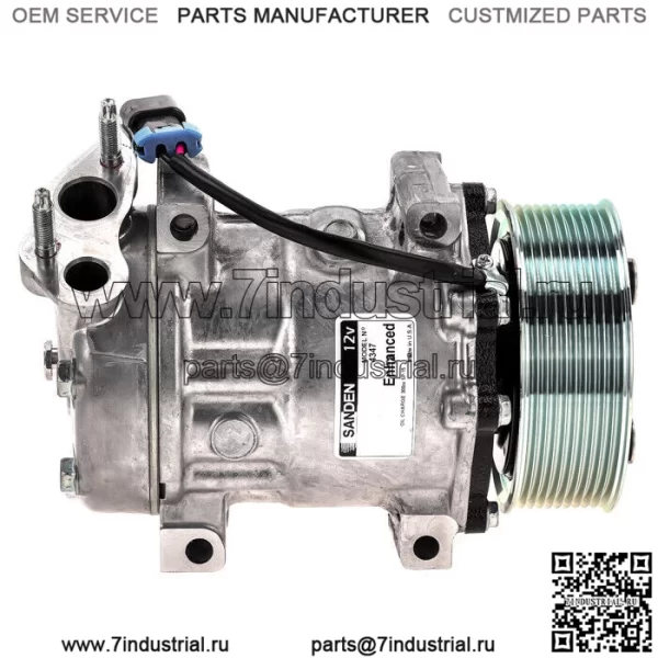 Компрессор переменного тока SANDEN 7H15 4347, муфта 10PV, подходит для Navistar 3611894C92 75R9622