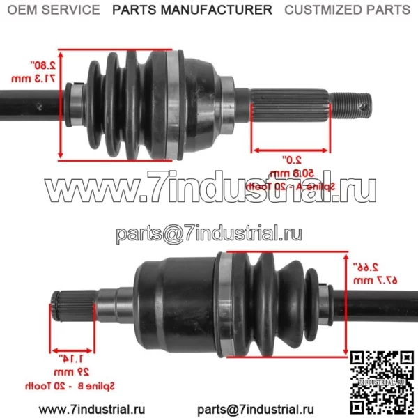 Передняя ось ШРУС для Suzuki Vinson 500 LTA500F LTA500FC LTA500FB 03-07 пара - Image 3