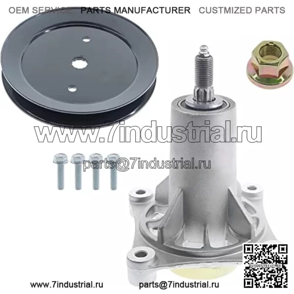 532192870 Шпиндель в сборе, 332516B Шкив шпинделя для Husqvarna 42 46 48 54-дюймовая дека Z254 YTH24K48 YTH22V46 532192870 192870 с гайками и болтами