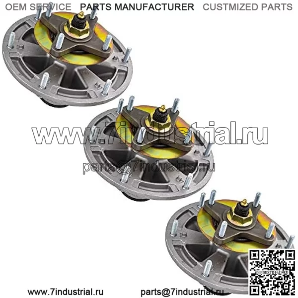 Шпиндель косилки для John Deere, 72-дюймовая дека 777 797 997 Z Trak 1505 1550 1570 1575 1580 TCA51058 TCA24881, 3 шт.