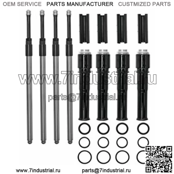 Черный комплект крышек регулируемых толкателей Quickee EZ 99-17 Harley Twin Cam (для: Harley-Davidson)