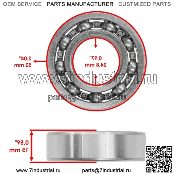 Шарикоподшипник шпинделя для John Deere 3120 3320 3520 3720 R500 500R 3TNV86CHT 6x - Image 2
