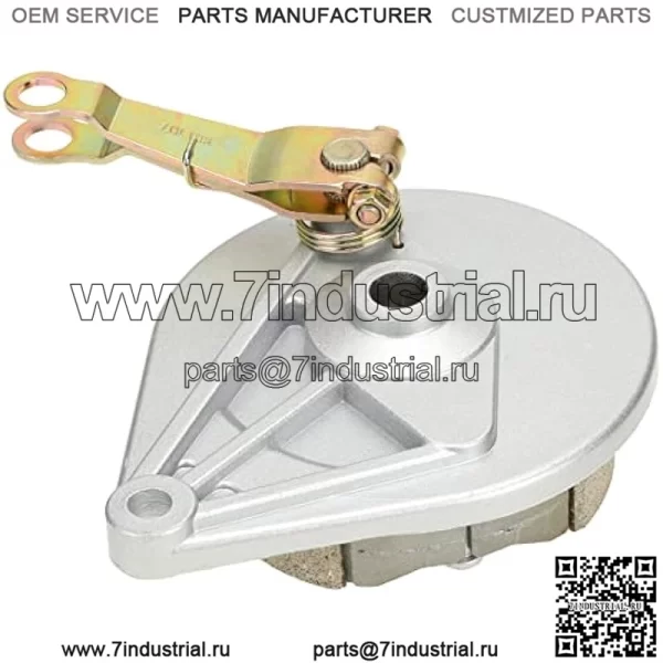 Задний барабанный тормоз для мини-велосипеда, колодки в сборе для Baja Warrior Heat Massimo MB165 MB200 196cc 200cc 6,5 л.с., мотор для мини-велосипеда, серебряные детали - Image 5