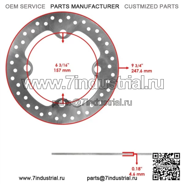 4 передних и задних тормозных диска с колодкой для Polaris RZR XP 1000/RZR XP 4 1000 14-21 (для: Polaris) - Image 2