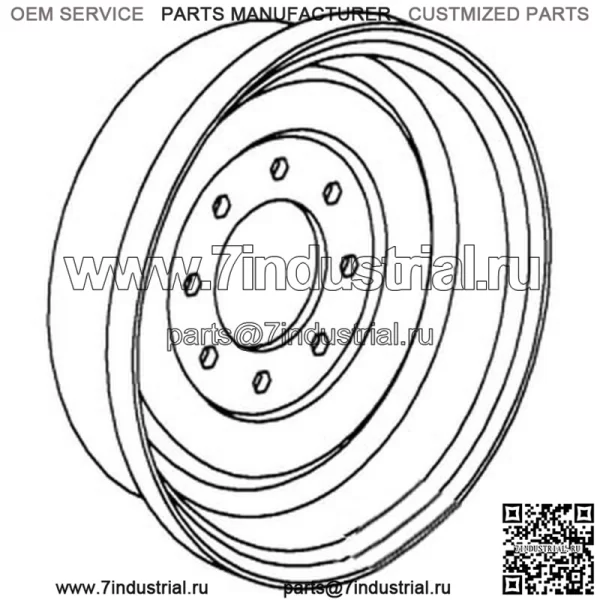 NCA1126A Один новый тормозной барабан подходит для тракторов Ford 600 700 800 900 601 701 801 901 - Image 2