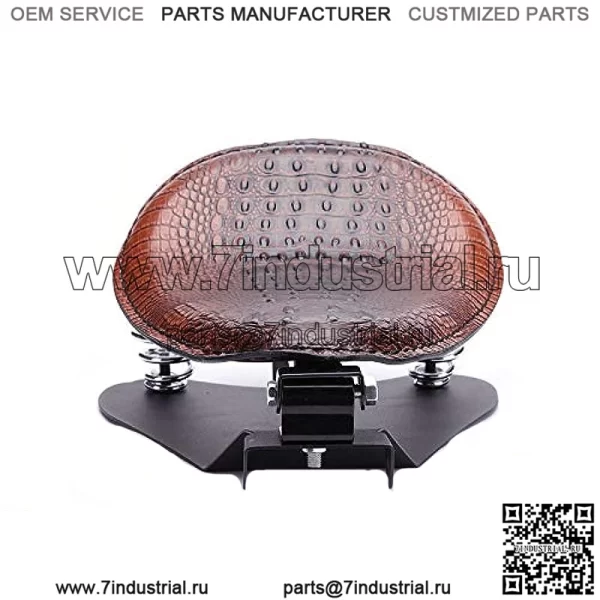 Комплект кронштейнов для мотоциклетного сиденья из крокодиловой кожи Bobber Solo, пружинная опорная пластина для Harley Sportster XL 883 1200 48 (коричнево-крокодиловая кожа)
