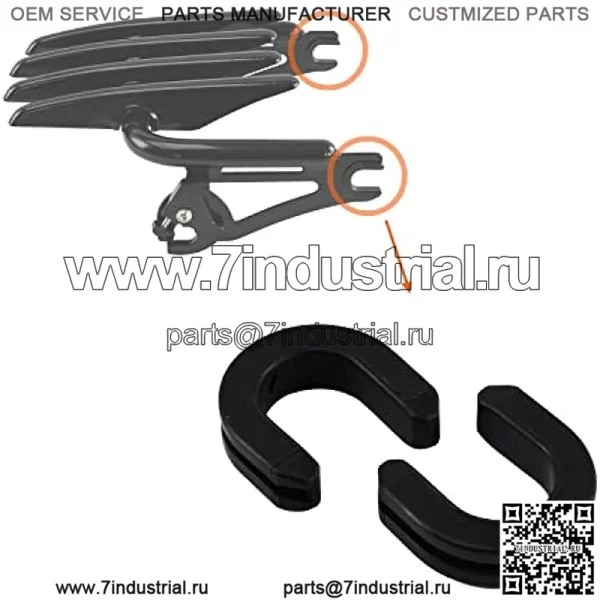 Зажим для стыковки защелки спинки багажника Sissy Bar и втулка монтажного кронштейна боковой пластины Черный зажим и втулка защелки для Harley Davidson 1986-2022 гг. - Image 5