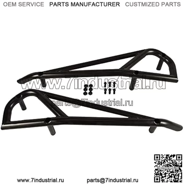 Rock Sliders - Nerf Bars - Tree Kickers подходят для Polaris RZR 900, 1000 XP Turbo 2015-23 годов 2015-23 годов выпуска - 2-местный BLK