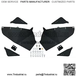 Металлические двери, совместимые с Polaris RZR XP 1000/ XP Turbo/Turbo S/S 1000/ S 900 2014–2022 гг., 2-местный, с треугольными боковыми дверями, комплект вставок в полудверную панель, черный