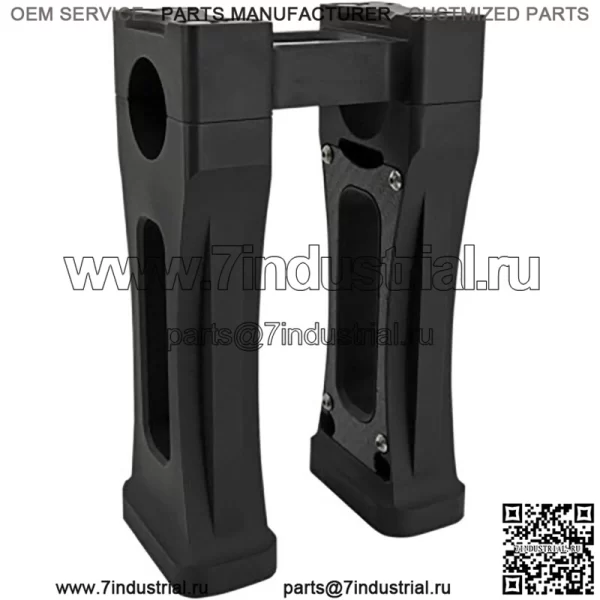 Зажим Trask Performance 7" Assault Risers, черный Harley 17+ Softail Fat Bob FXFB (Для: Harley-Davidson)