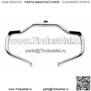 Передняя защита двигателя с хромированной перемычкой для усов Harley Touring Multi Fit 1997-2008 гг. (Для: Harley-Davidson)