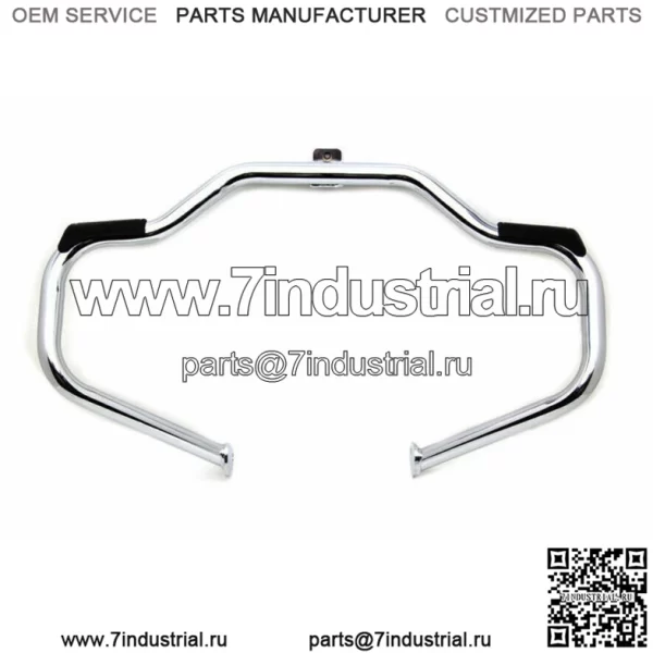 Передняя защита двигателя с хромированной перемычкой для усов Harley Touring Multi Fit 1997-2008 гг. (Для: Harley-Davidson)
