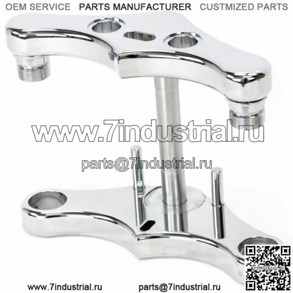 Хромированная заготовка Ultima Zero Rake Triple Trees Hidden Stem Harley Softail FXST 41MM (Для: Harley-Davidson)