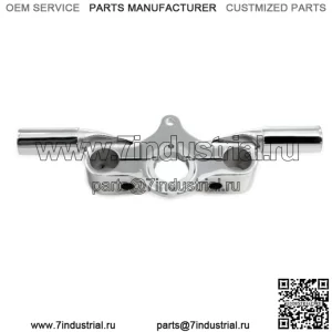 Хромированная смещенная вилка Springer Top Triple Tree Ears 46-48 Harley Knucklehead UL FL (Для: Harley-Davidson)