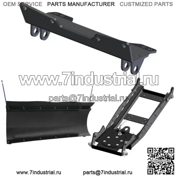 Комплект плуга UTV с 60-дюймовым отвалом Pro-Poly для Polaris Ranger Crew 1000 2020-22