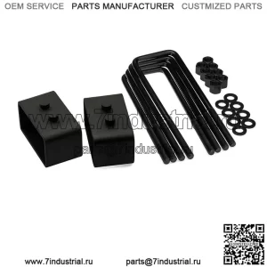Подходит для Ford F-150 4WD 2004-2020 годов, стальные 1,5-дюймовые блоки заднего подъемного комплекта для выравнивания + U-образные болты