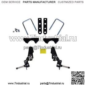 Club Car DS CarryAll Лифт-комплект 3-дюймового шпинделя с механическими тормозами, 1981-Up