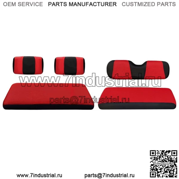 Чехлы на передние и задние сиденья RED Golf Cart для Yamaha G2-G22, Club Car DS до 2000 года