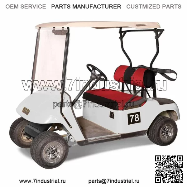 Комплект чехлов на переднее сиденье гольф-кара, подходит для Yamaha Club Car DS Precedent EZGO TXT RXV, красный - Image 2