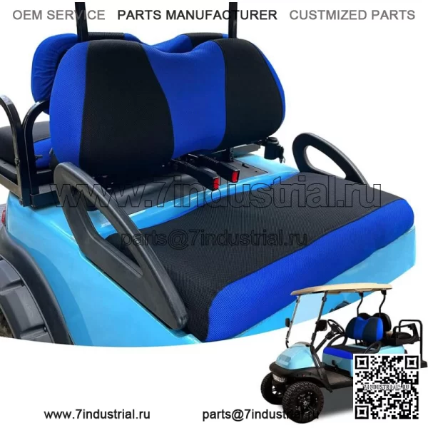 Синие чехлы на передние сиденья гольф-кара для Yamaha Club Car Precedent