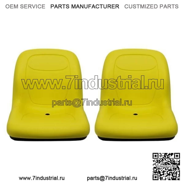Пара желтых виниловых сидений John Deere Gator (2 шт.) подходят для Turf TX TXTurf Worksite и XUV