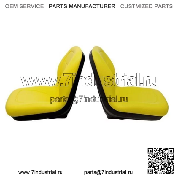 Пара желтых виниловых сидений John Deere Gator (2 шт.) подходят для Turf TX TXTurf Worksite и XUV - Image 2